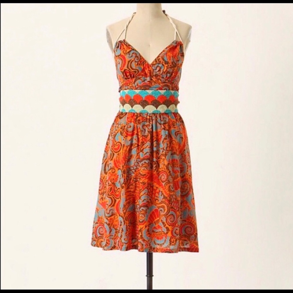 Anthropologie Moulinete soûers Halter Dress